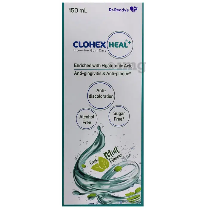 Clohex Heal Plus Sugar Free Mint Mouth Wash