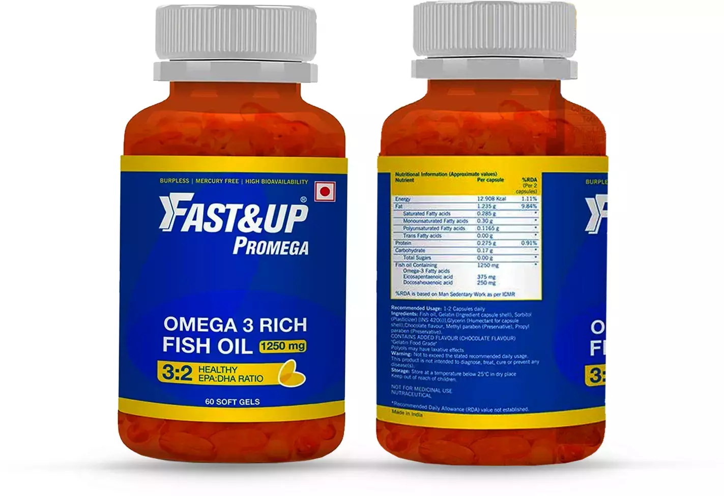 Fast And Up Promega Omega 3 Rich Fish Oil Softgel Capsule