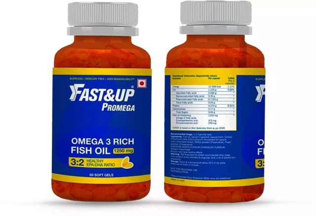 Fast And Up Promega Omega 3 Rich Fish Oil Softgel Capsule
