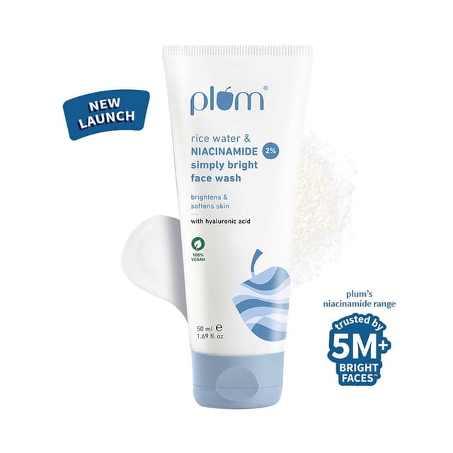 Plum Rice Water And Niacinamide 2% Simply Bright Face Wash