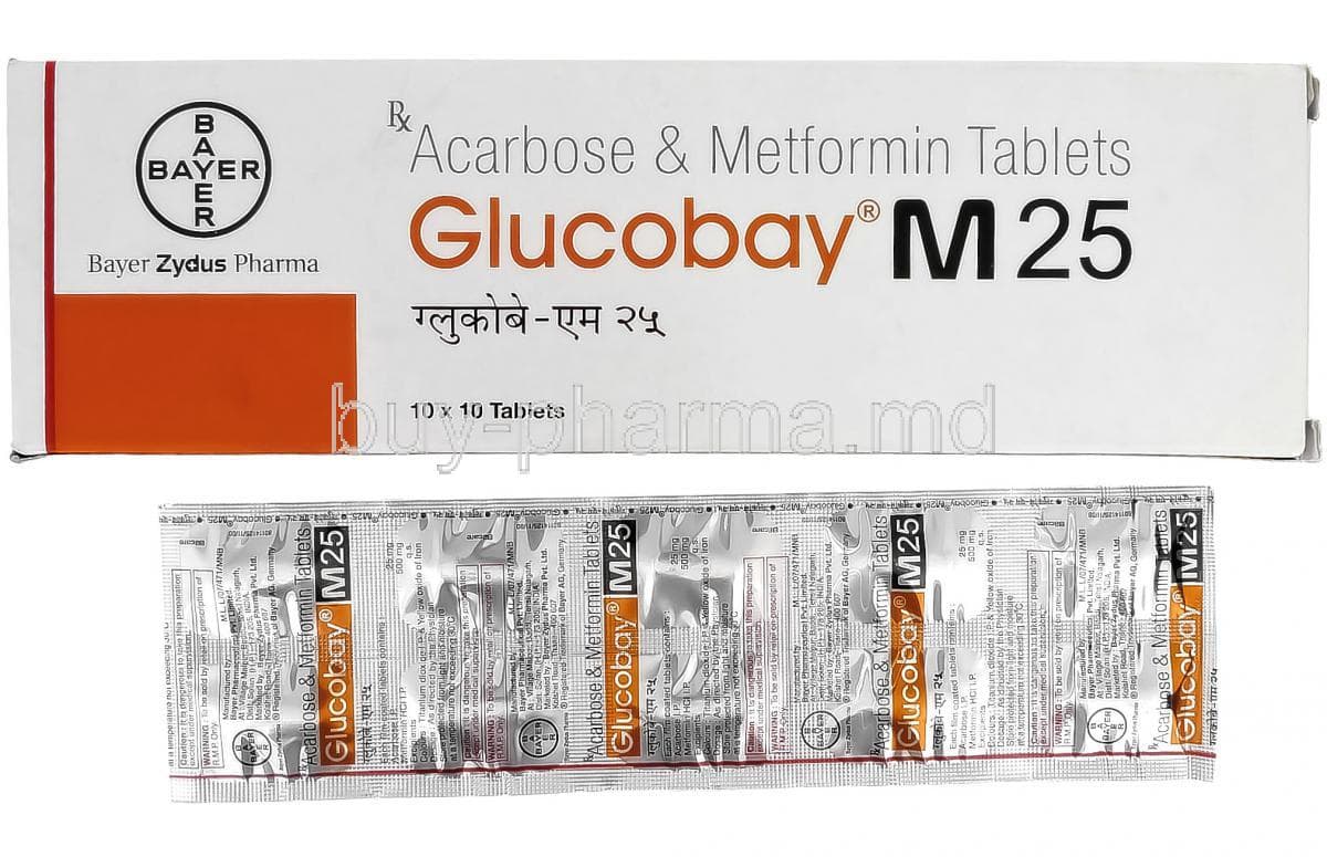 Glucobay M 25 Tablet