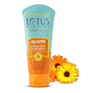 Lotus Herbals Safe Sun SPF 70 PA+++ Sports Super-Stay Sunblock Cream