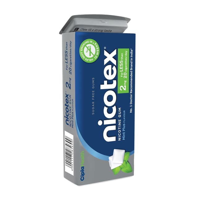 Nicotex 2mg Mint Plus Sugar Free Nicotine Gum