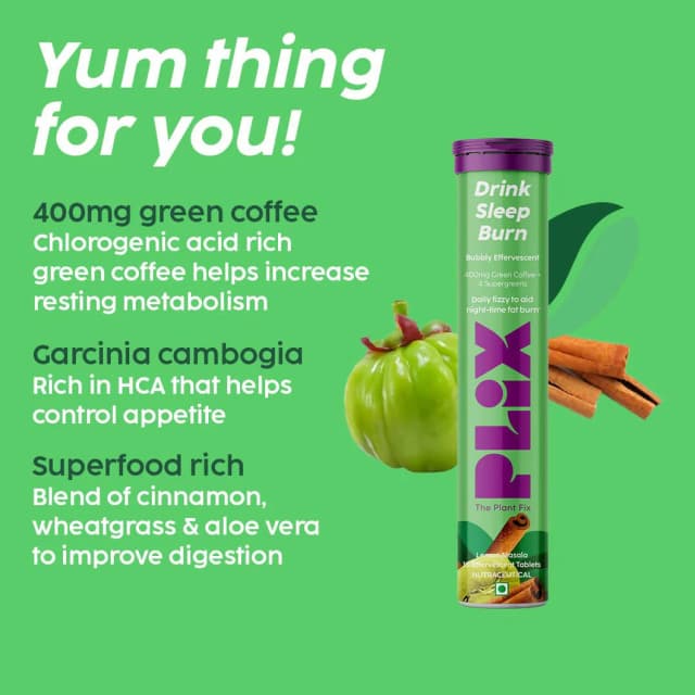 Plix Drink Sleep Burn Lemon Masala Effervescent Tablet