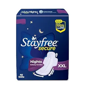 Stayfree Secure Nights Cottony Soft Comfort Sanitary Pads XXL
