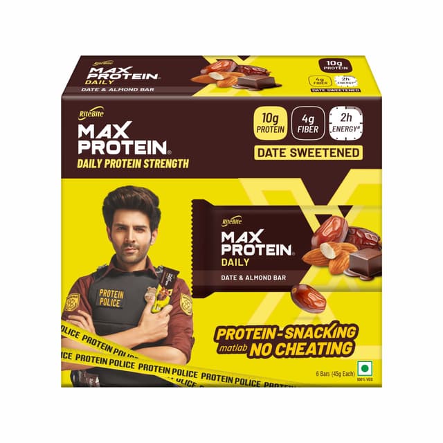 RiteBite Max Protein Daily Date And Almond Protein Bar