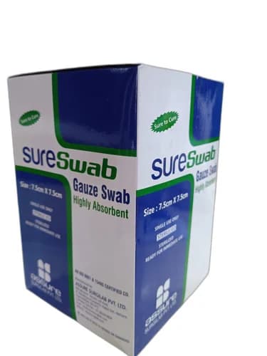 Sure Swab Absorbent Gauze Swab 7.5cmx7.5cm